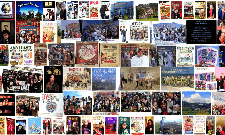 AI generated: big title collage