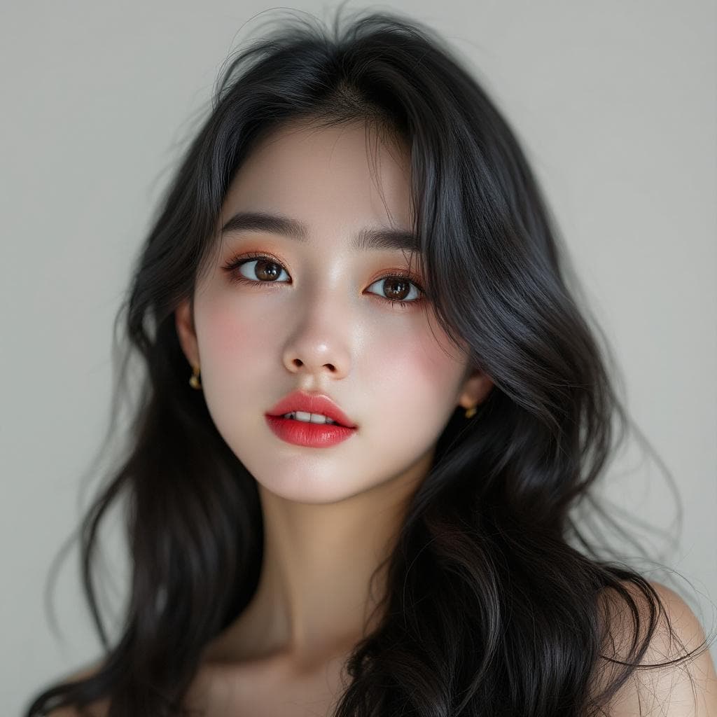 AI generated: chaewon portrait without bangs