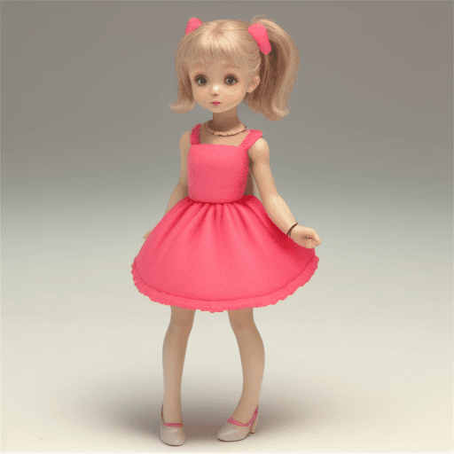 AI generated: Petite girl 