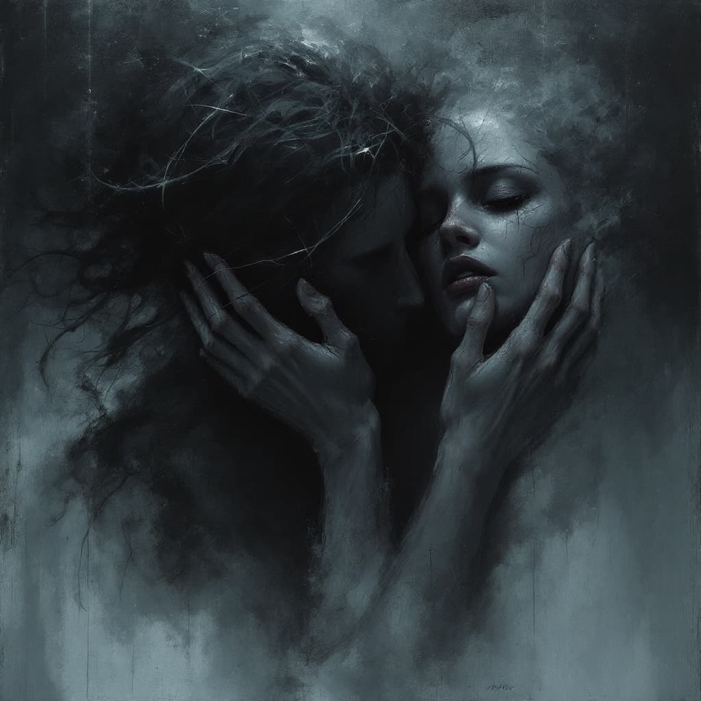 AI generated: just wanted to love you and nothing more, heartbreaking composition, digital painting, expressionism...