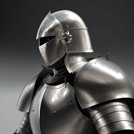 AI generated: knight in armor, photorealism, high resolution, highly detailed