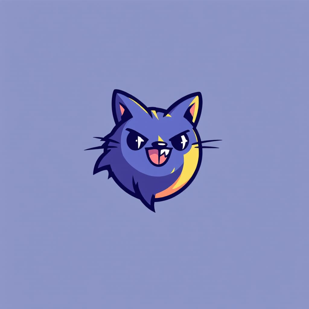 AI generated: A cartoon and modern logo design startup, featuring a stylized cartoon icon with sharp,The overall s...