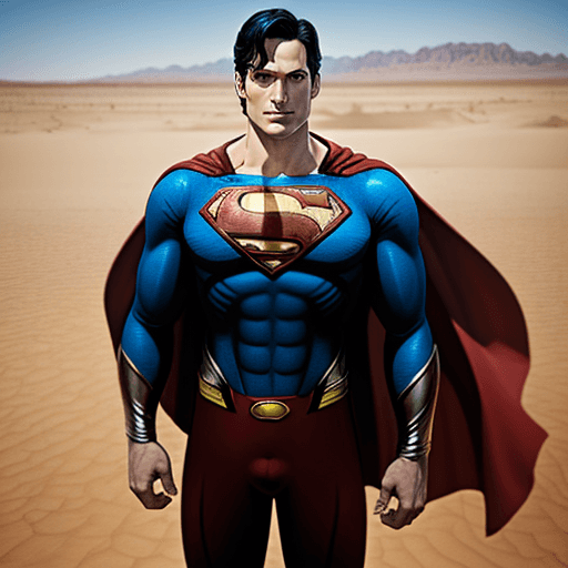 AI generated: superman in desert