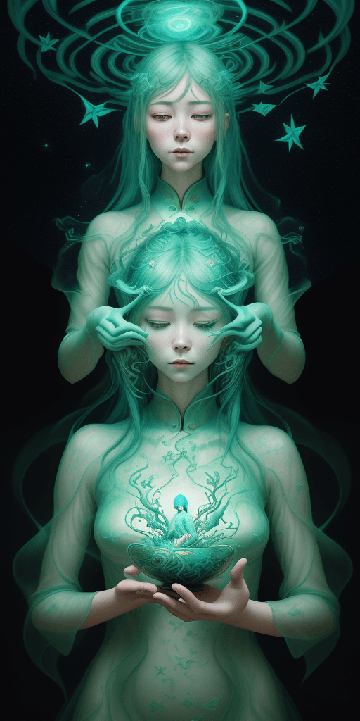 AI generated: Photo illustration from Yunwu Tea Garden, in the style of tanya shatseva, the stars art group (xing ...