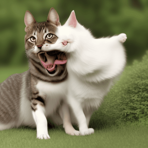 AI generated: dog bites cat