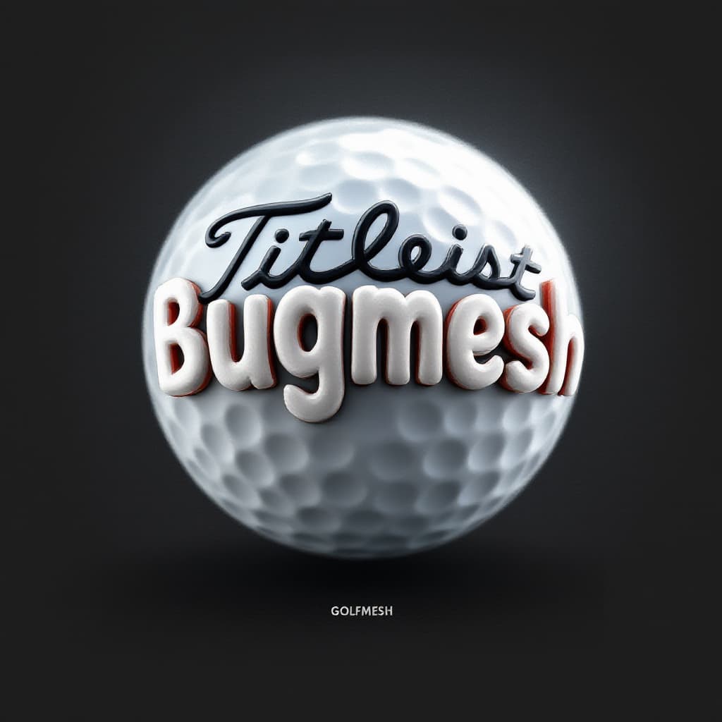 AI generated: Golf ball, 3D, Titleist styled font = "Bugmesh"

 
