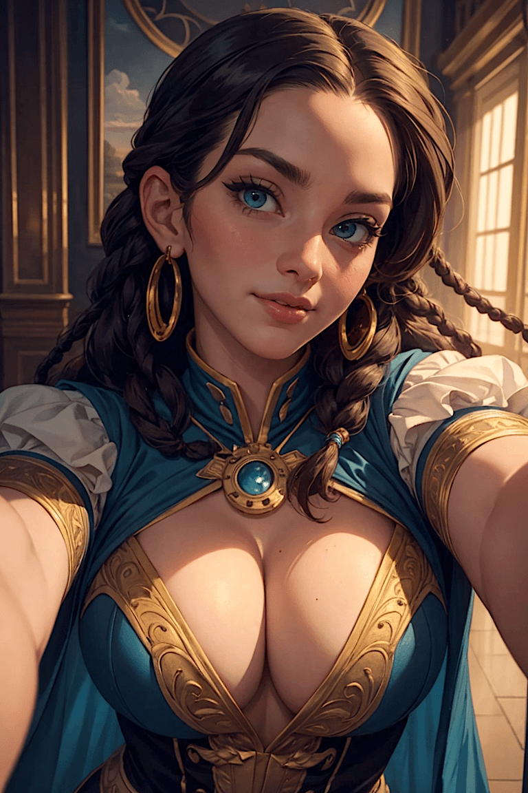 AI generated: Higly detailed art (Renaissence style), close up selfie portrait, sepia ink, a gorgeous woman, dark ...