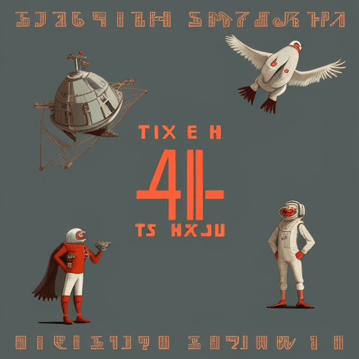 AI generated: Martians in the style of the USSR, extras, pigeons, socks
