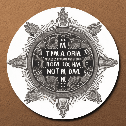 AI generated: Simple circular sticker with the fallowing text  "Mea nox obscurum non habet, quia dominus lux mea e...