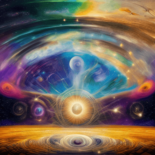 AI generated: symphony of the universe, visualize an epic scene depicting the harmony of the cosmos