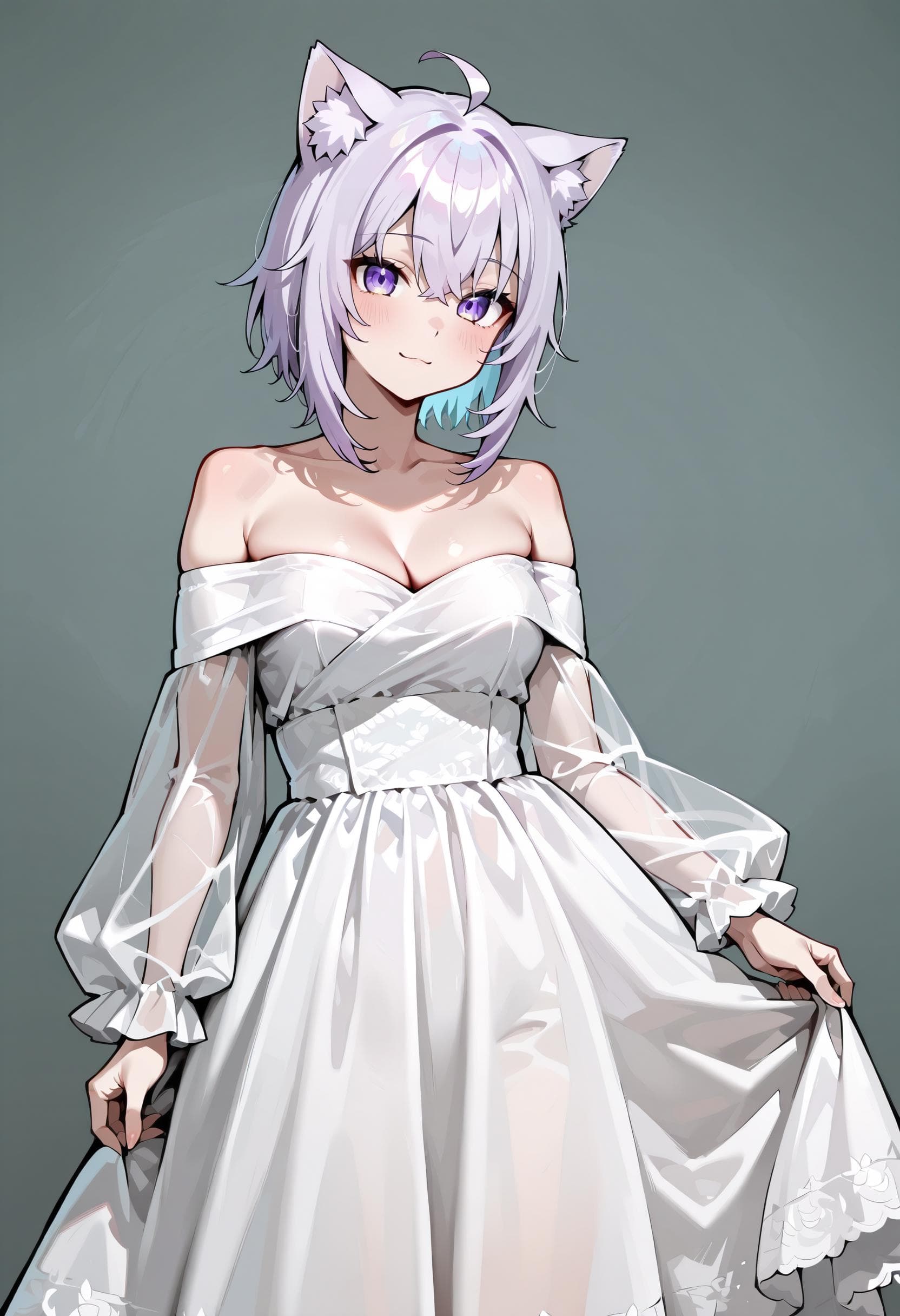 Lantern Sleeve Wedding Dress - Image 1