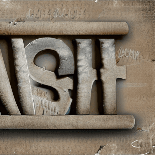 AI generated: 3D text "DESIGN", text in shabby stone style