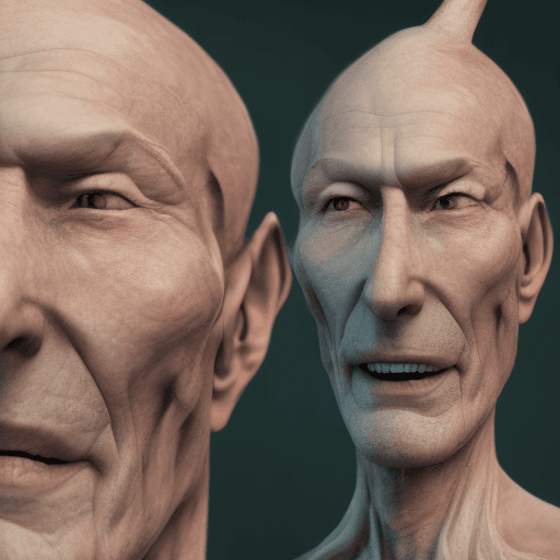 AI generated: cat:1.4 AND men head anthropomorphic humanoid body, high detail, hyperrealistic, octane rendering. -...
