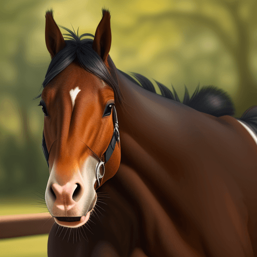 AI generated: 
a horse with a squirrel head
