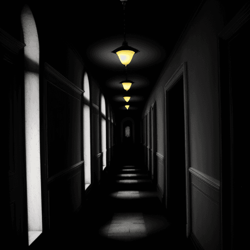 AI generated: a dark and disturbing hallway