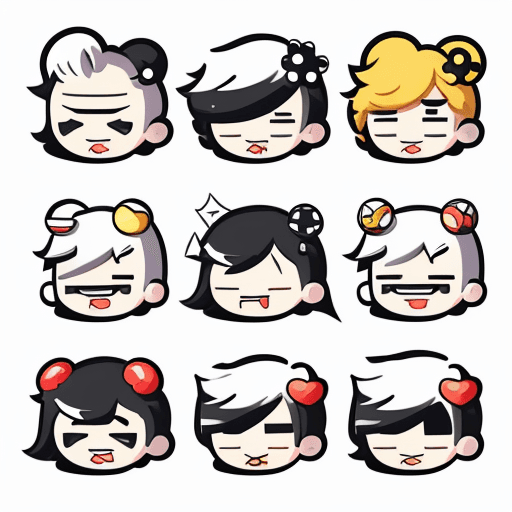 AI generated: ((cute stickers, style cartoon, cute Super Deformed Character, white border, high quality, colorful,...