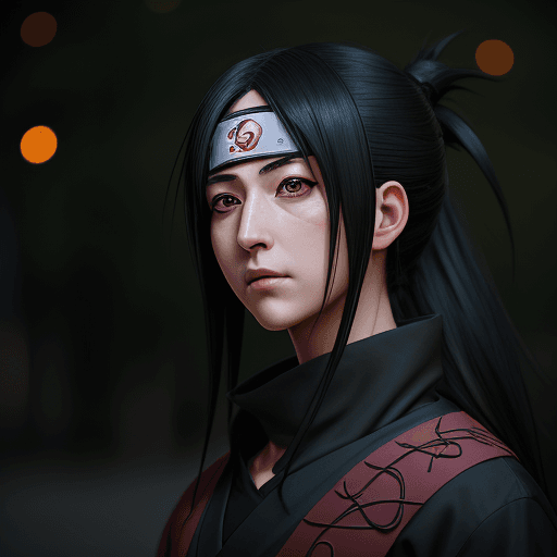 AI generated: 
Uchiha Itachi from Naruto, professional portrait, hyper realistic, ultra detailed photograph, captu...