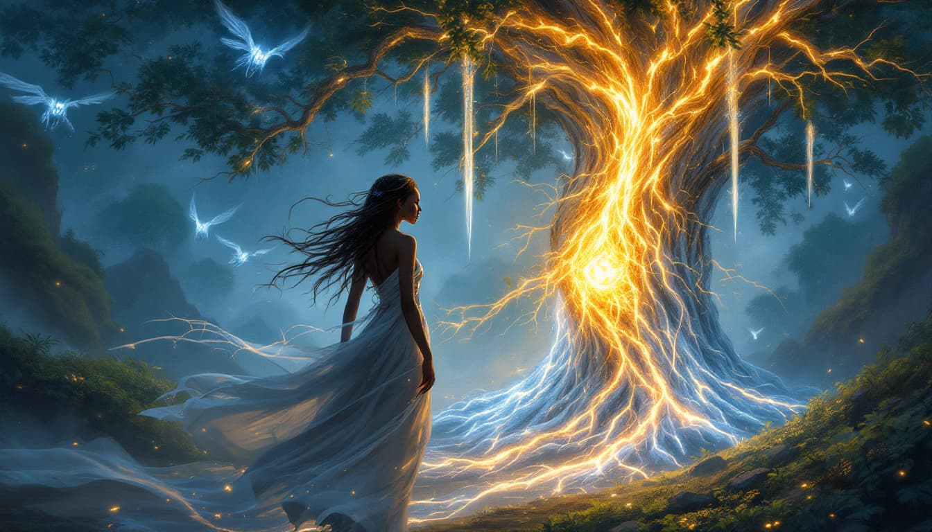 AI generated: - **Adaeze**: Graceful yet fierce, her expression a mixture of determination and sorrow. Her clothin...
