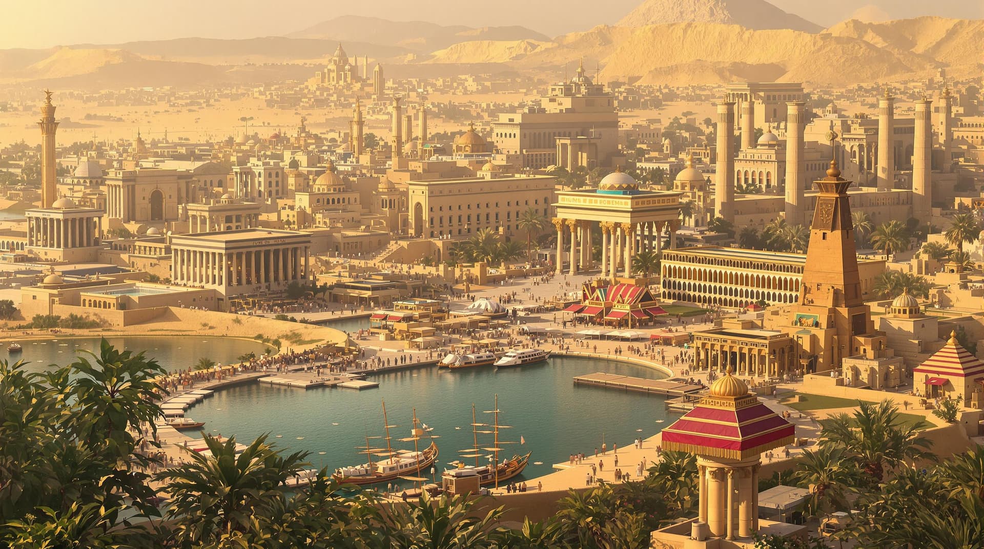 AI generated: The year is 300 BC (all people with ancient egyptian etire)
- The ancient Egyptian capitol of Memphi...