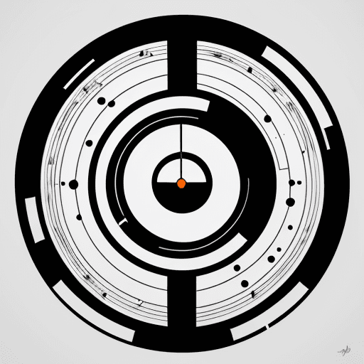 AI generated: comine music ,love in vector logos, simple, black and white, Adobe illustrator