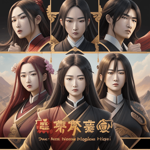 AI generated: a donghua banner for youtube, with various characters,with a lot of detail, high quality image, hype...