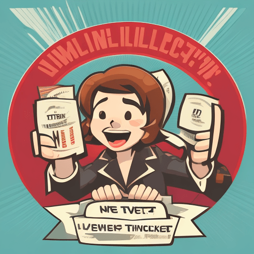 AI generated: a vector art of the words Selling Tickets To My Downfall 