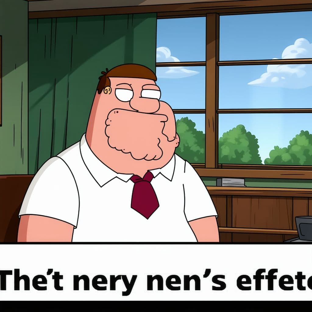 AI generated: slightly unnerving, Mandela effect, family guy