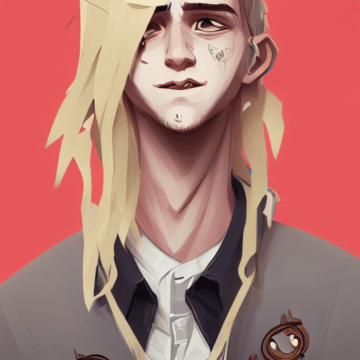 AI generated: Full height face Portrait of young boy, Cute arcane art style, messy blonde hair, portrait, long thi...