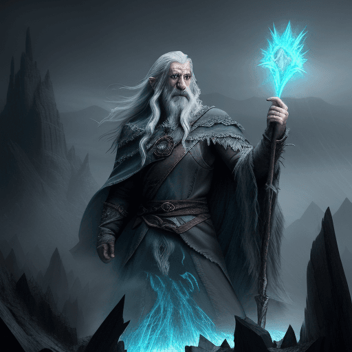 AI generated: Envision a moment frozen in time amidst the calamitous heart of Khazad-dûm. At the precipice of the ...