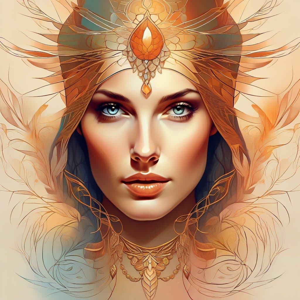 AI generated: portrait of a girl from the cover. Ideal tone. Fantasy.
In the style of drawing graphics, (Francisc...