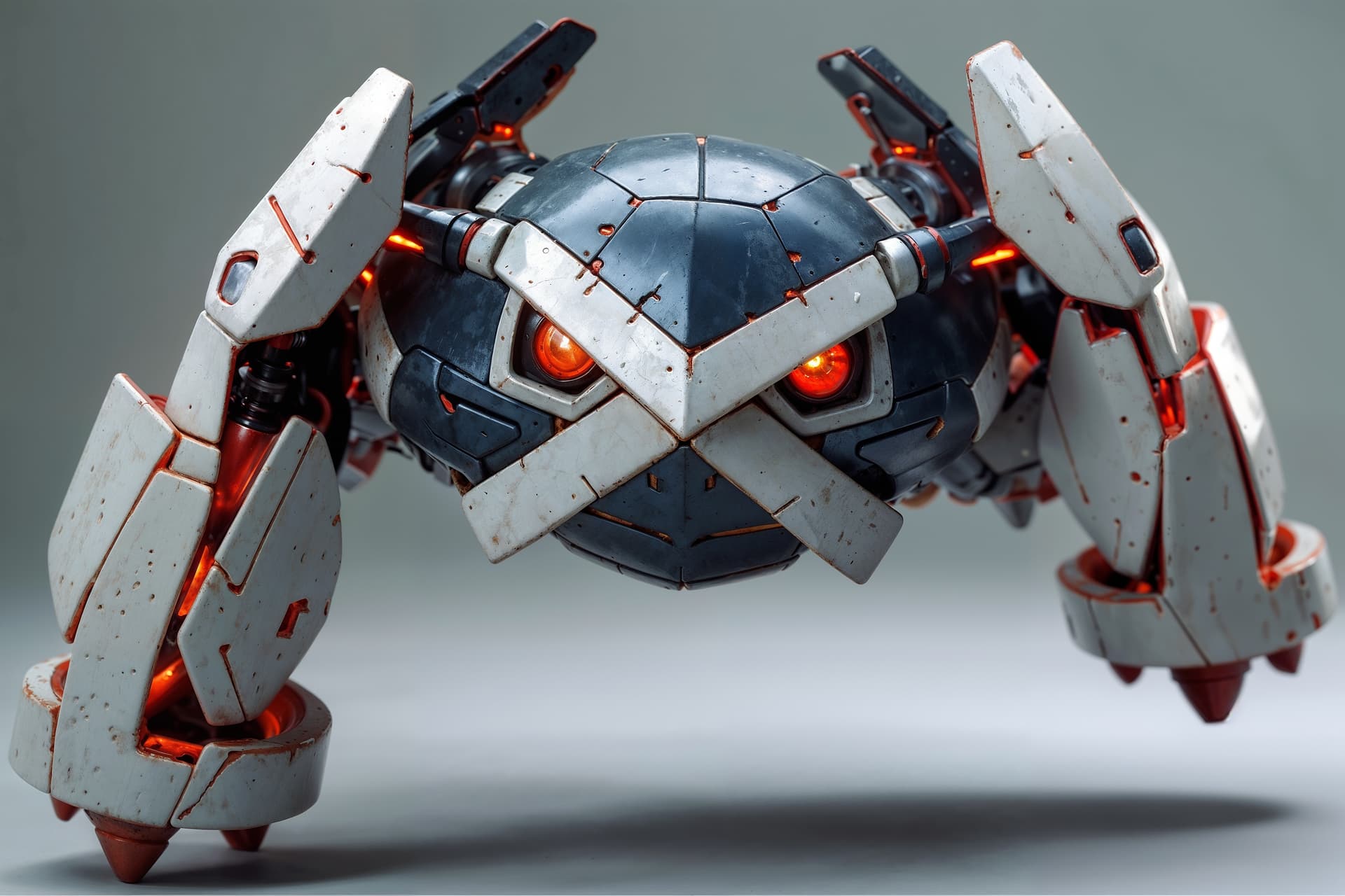 AI generated: full_body, glowing_eyes, pokemon_\(creature\), ruby red_eyes, simple_background, solo, white_backgro...