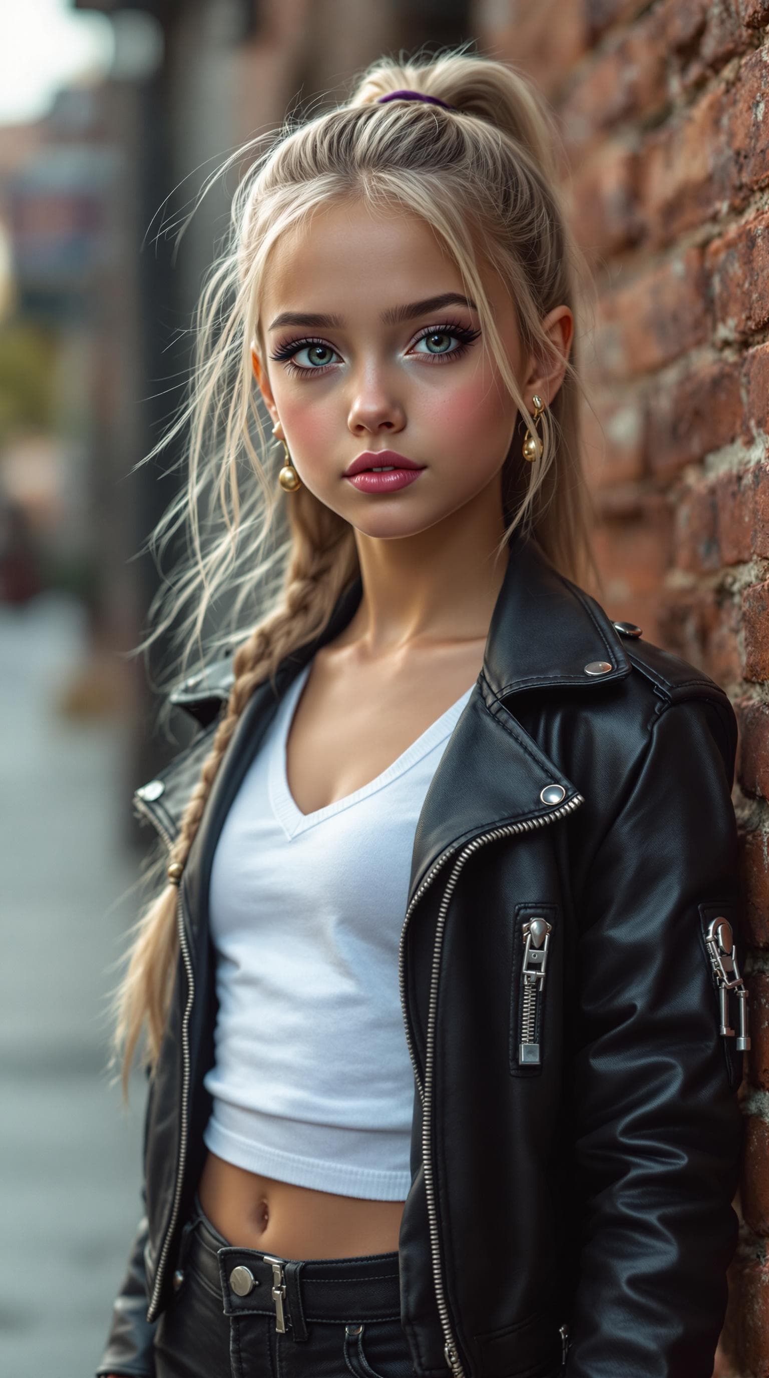 AI generated: a professional photo of a exceptionally beautiful girl in the world (age 10), (ten year old), highly...