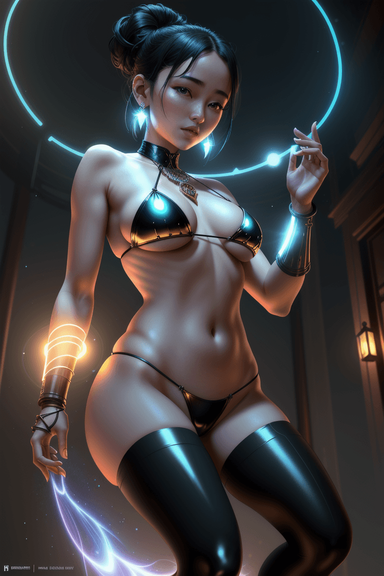 AI generated: a beautiful Tibetan girl! the girl has hair up, unclothed skin, the girl is naked, subtle smile, NSF...