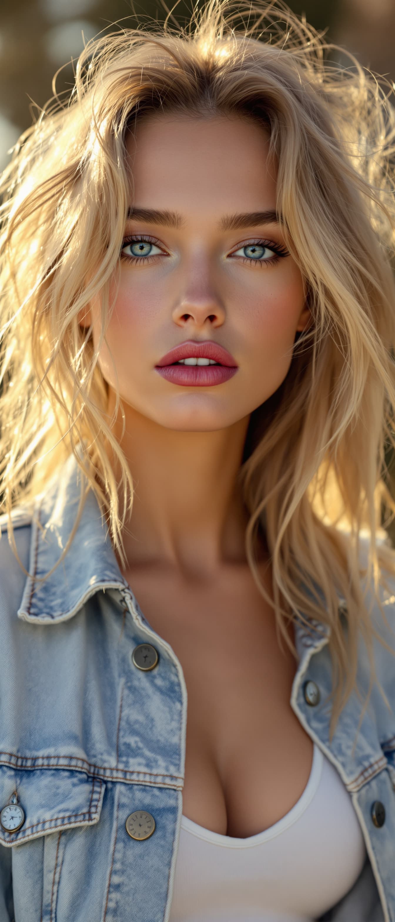 AI generated: "A high-resolution, full-height vertical portrait, Sony A1 camera, 120mm lens, captures a fair-skin ...