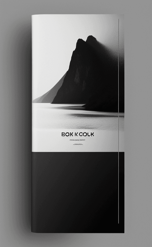 AI generated: book cover design, premium looking , plain, in black and white color, 2K, 8K