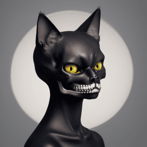 AI generated: cat skull thing