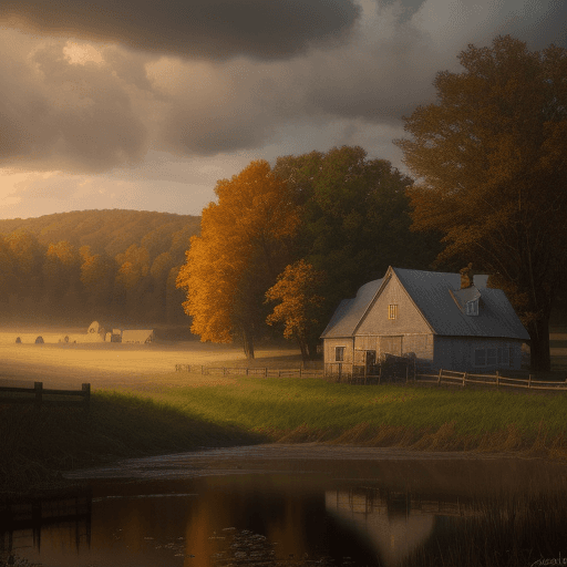 AI generated: A country scene. the most beautiful image in the world, vivid, beautiful, trending on Artstation, 8K...