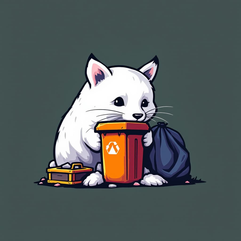AI generated: Draw a logo for a Telegram group called Garbage Patrol.