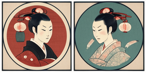 AI generated: ukiyo-e Japanese things--tile