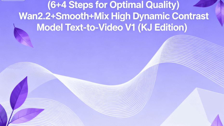 (6+4 Steps for Optimal Quality) Wan2.2+Smooth+Mix High Dynamic Contrast Model Text-to-Video V1 (KJ Edition)