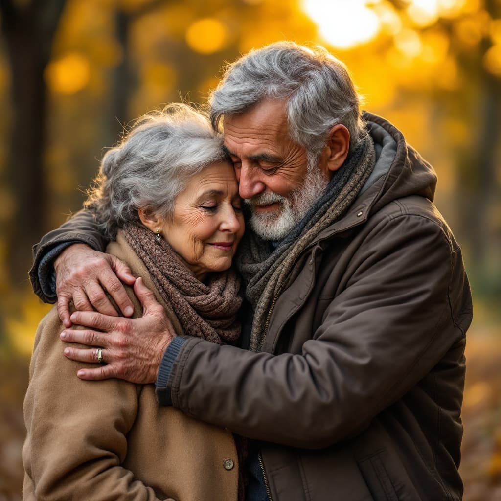 AI generated: Older man and younger woman love