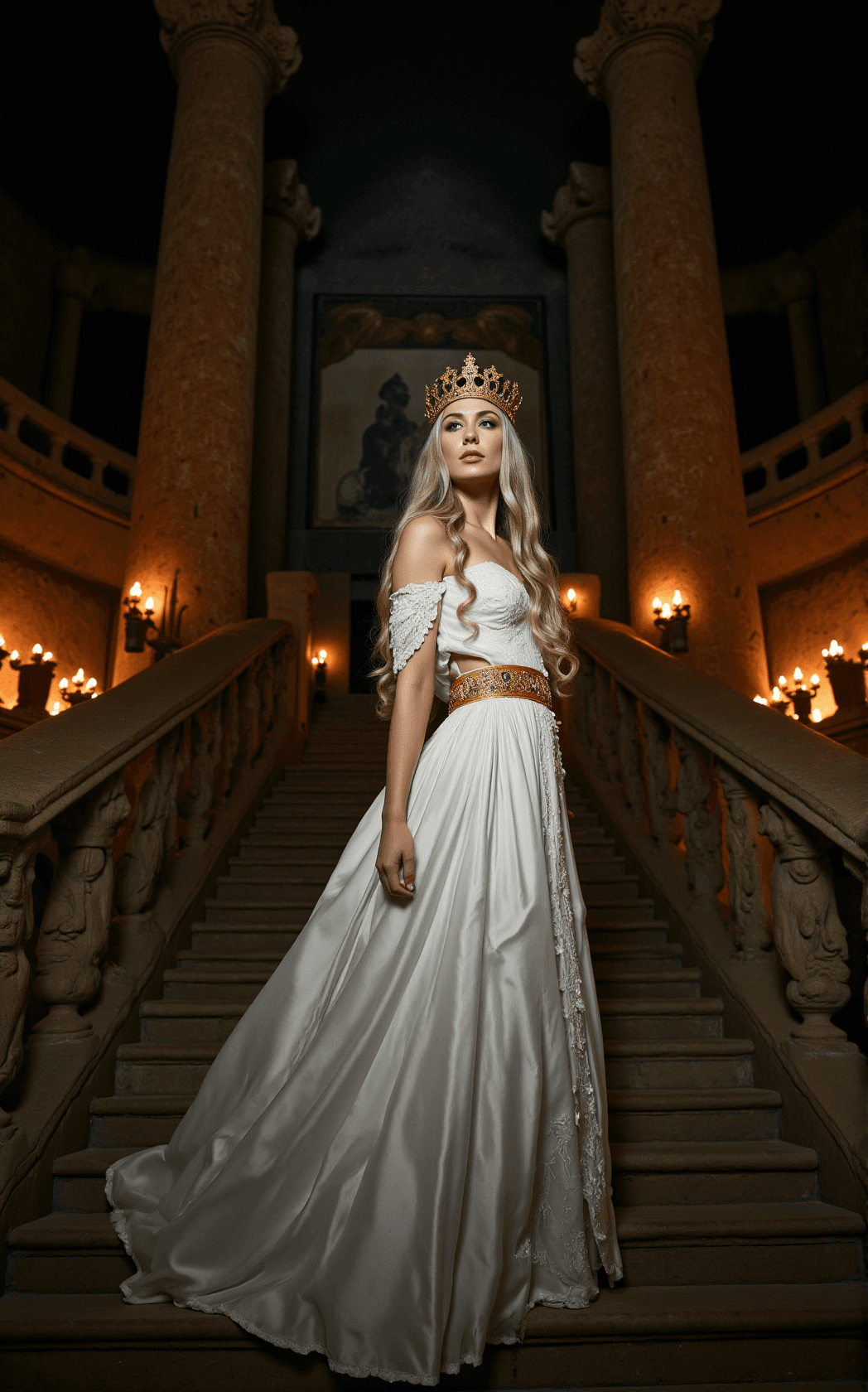 AI generated: In the depths of a hidden underground kingdom, there stands a powerful and immortal queen, exuding a...