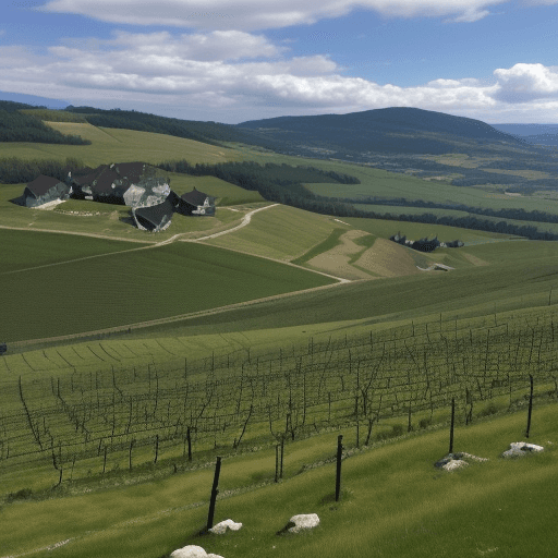 AI generated: whisky in einem weinberg
