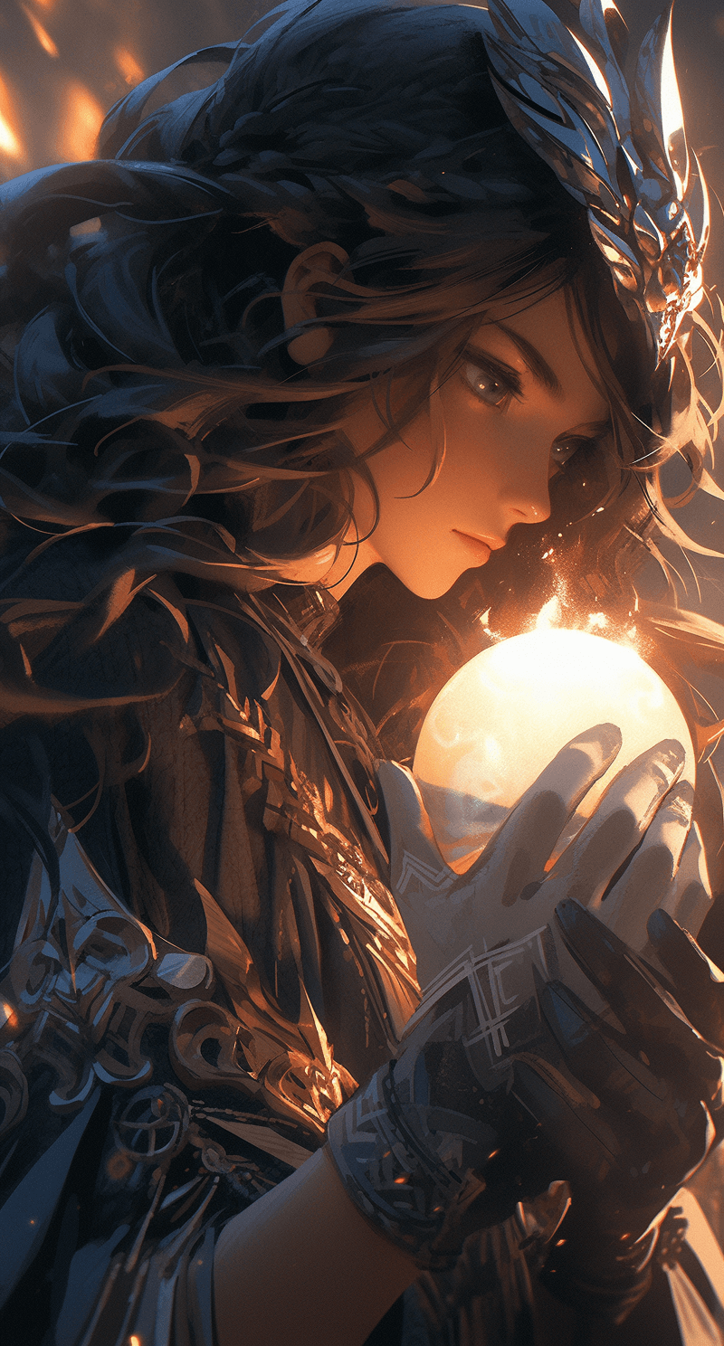 AI generated: tao julia, in the style of hieratic visionary, magali villeneuve, unique character design, strong se...