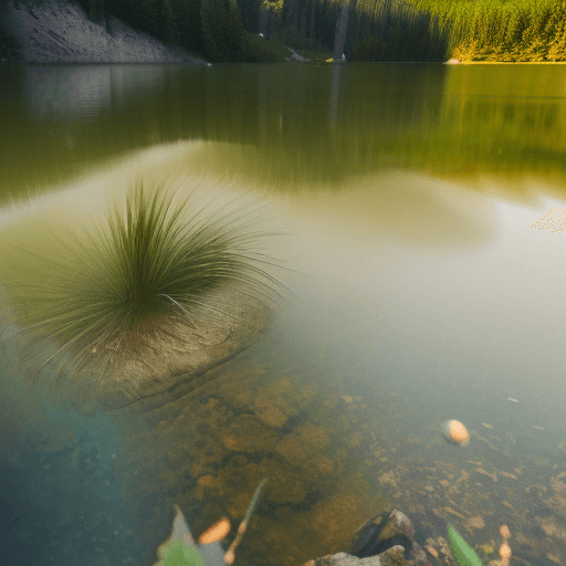 AI generated: RAW photo of a mountain lake landscape, clear water, (Instagram able), highly detailed, photorealist...
