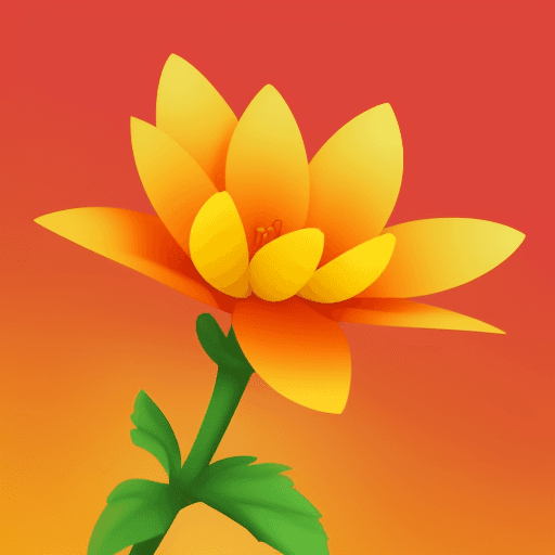 AI generated: crear una flor de 5 hojas, borde amarillo y fondo rojo, estilo comics