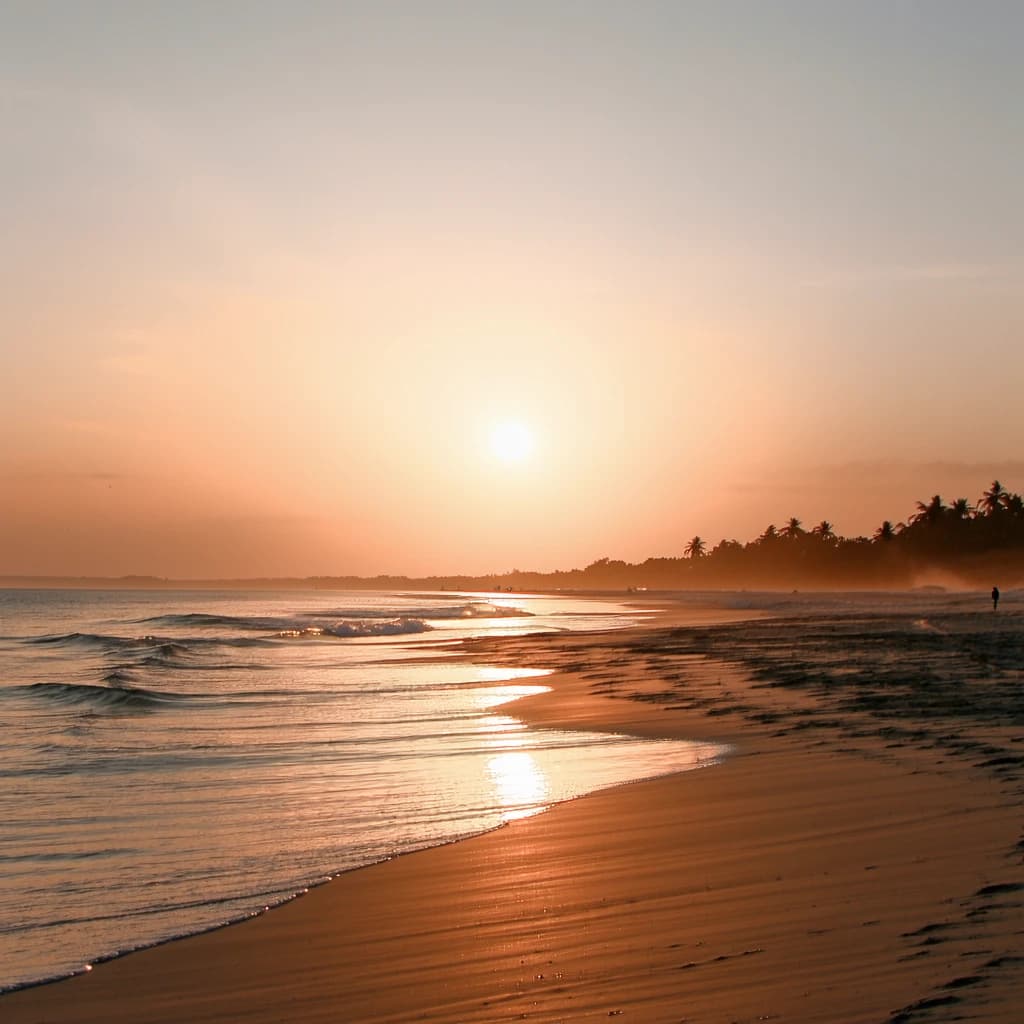AI generated: sunset from the beaches of Goa