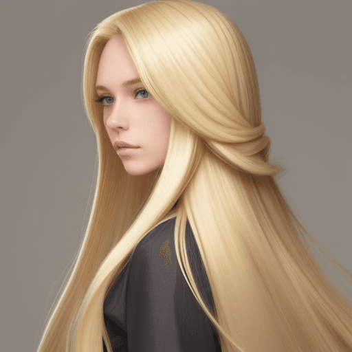 AI generated: long blonde hair