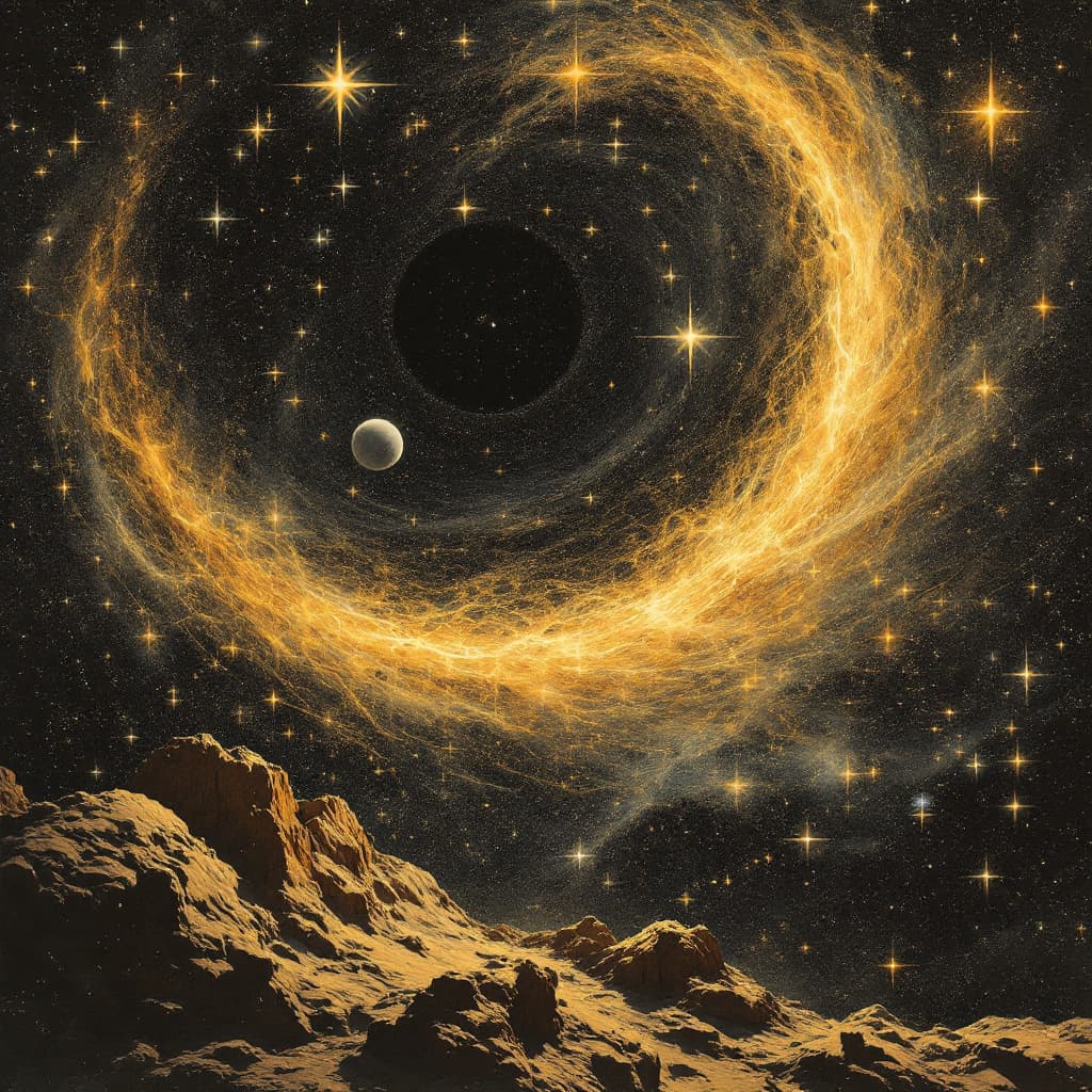 AI generated: the golden record from voyager in the expanse of the stars