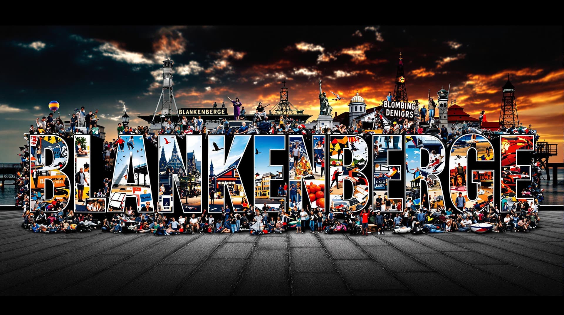 AI generated: A striking, high-contrast cinematic photo-style vertical collage that captures the essence of "Blank...